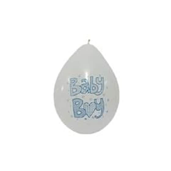 Μπαλόνια Αέρα Next Baby Boy 8 Τμχ - Λευκό με Σχέδιο image 0