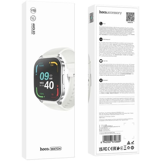 Smartwatch Hoco Y19 50mm - Λευκό image 2