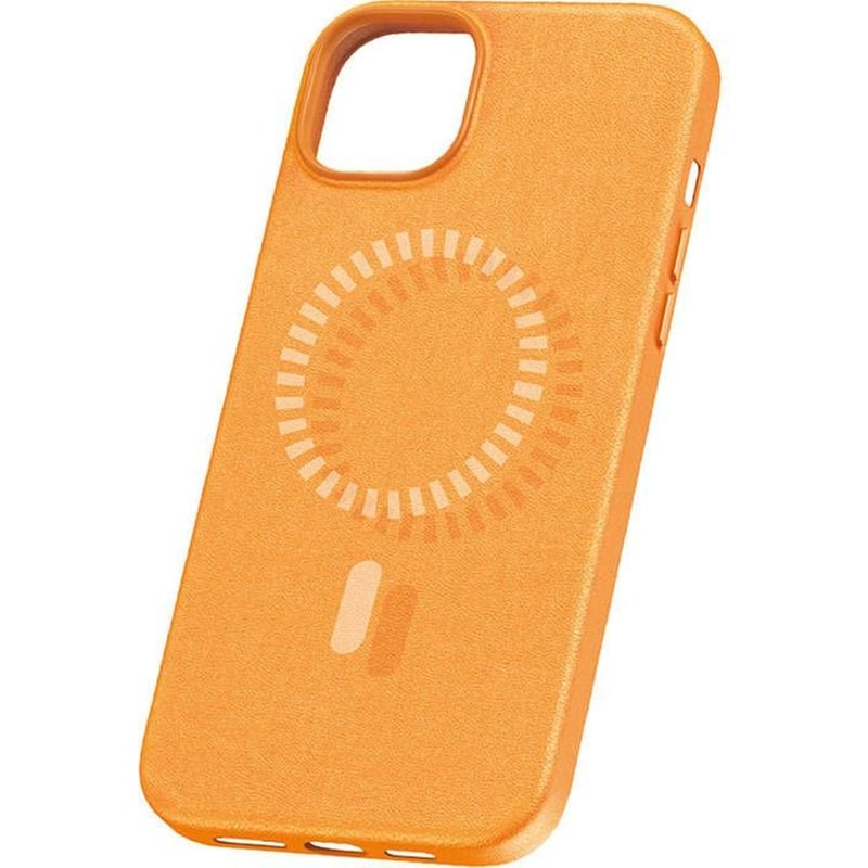 Θήκη Apple iPhone 15 - Baseus Fauxther Series Case με MagSafe - Πορτοκαλί
