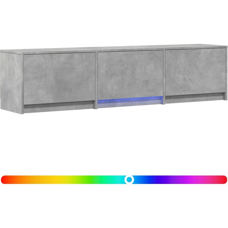 Έπιπλο Τηλεόρασης VidaXL με LED 165 x 34 x 40 cm - Γκρι Σκυροδέματος