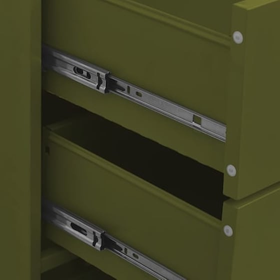 Vidaxl Συρταριέρα Πράσινο Λαδί 80 X 35 X 101,5 Εκ. Από Ατσάλι image 3