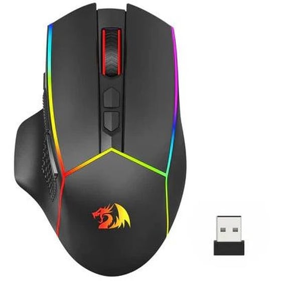 Redragon Axe Pro M814 Ασύρματο RGB Gaming Ποντίκι - Μαύρο image 0