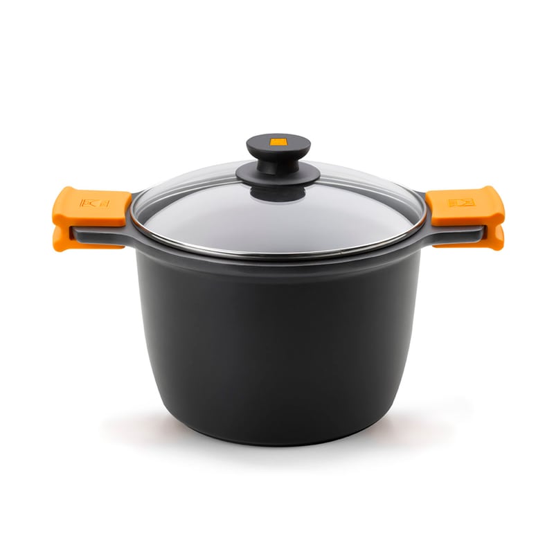 BRA BRA A273905 Αντικολλητική Κατσαρόλα από Χυτό Αλουμίνιο 24 cm 6.8 Lt Μαύρο