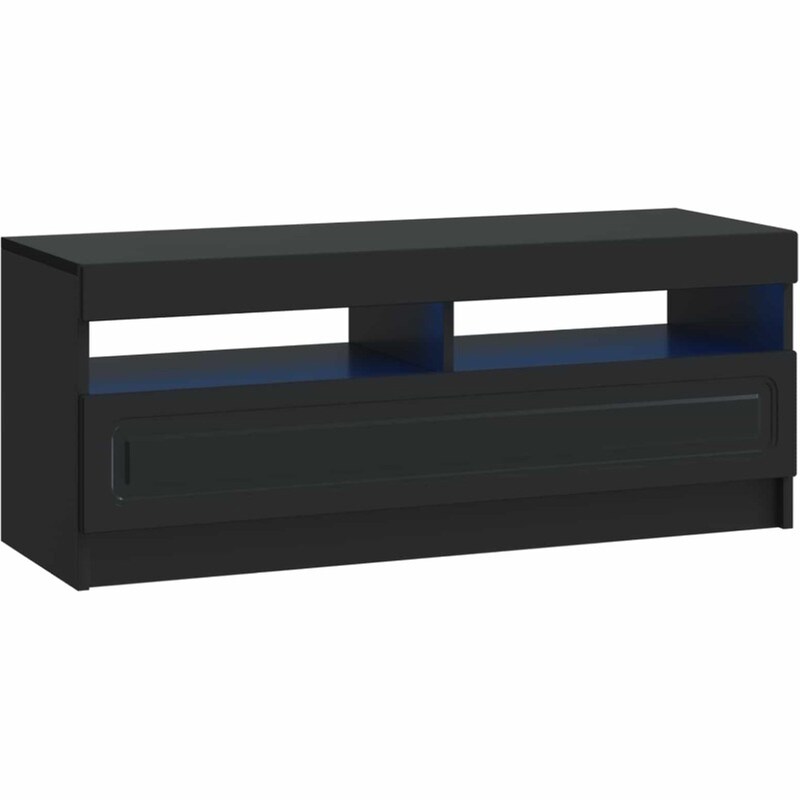Έπιπλο Τηλεόρασης με LED VidaXL από Επεξεργασμένο Ξύλο - Μαύρο