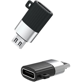 Αντάπτορας XO NB149-C USB-C Female σε micro-USB Male - Ασημί/Μαύρο