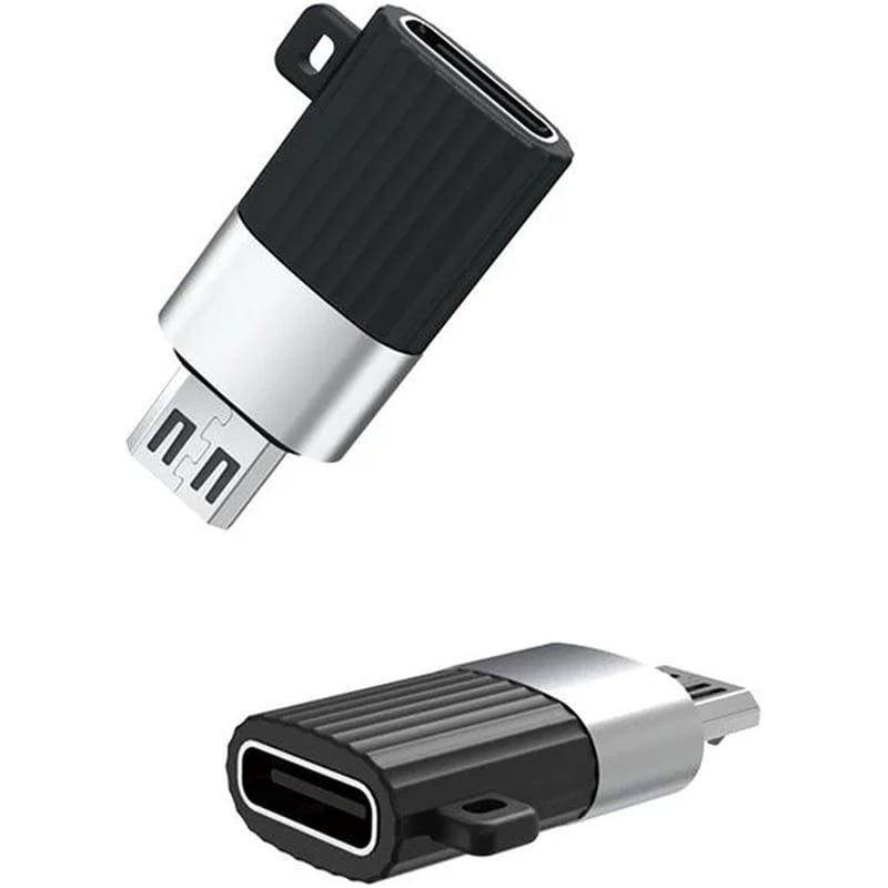 Αντάπτορας XO NB149-C USB-C Female σε micro-USB Male - Ασημί/Μαύρο