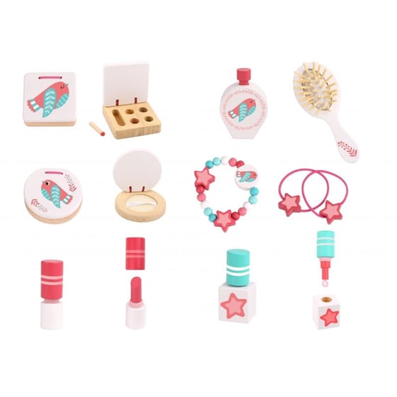 Ξύλινο Παιχνίδι TOOKY TOY Μπουντουάρ Ομορφιάς Με Καθρέφτη image 1