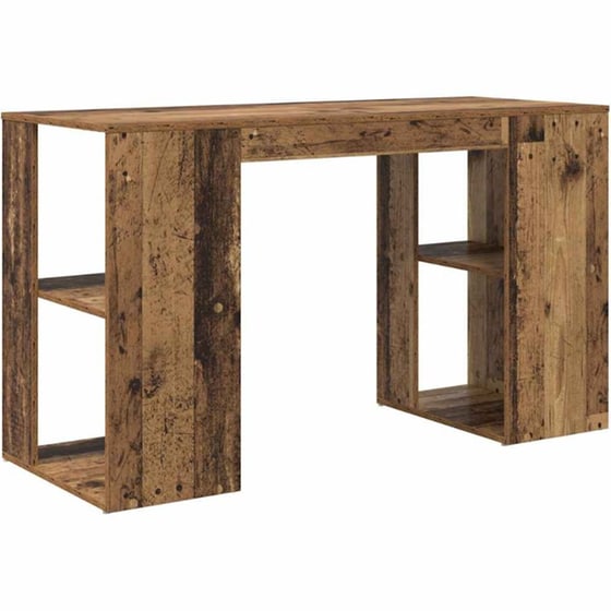 Γραφείο VidaXL από Επεξεργασμένο Ξύλο 130x50,5x75 cm - Παλιό Ξύλο image 6