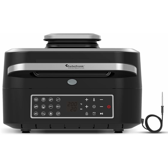 Ψηστιέρα Γκριλιέρα TURBOTRONIC TT-AG700 AIR FRYER GRILL 1800W Μαύρο-Ασημί image 0
