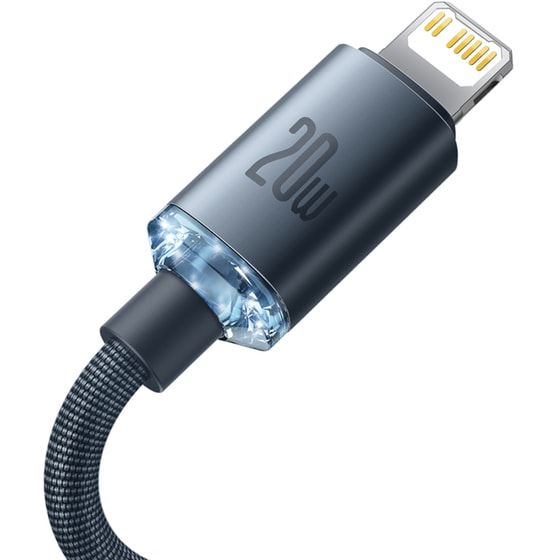 Καλώδιο δεδομένων Baseus Crystal Shine Series Usb-C to Lightning 20W 2m - Black image 2