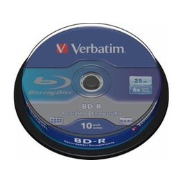 BD-R VERBATIM BLU-RAY 25GB 6xREC CAKE 10
