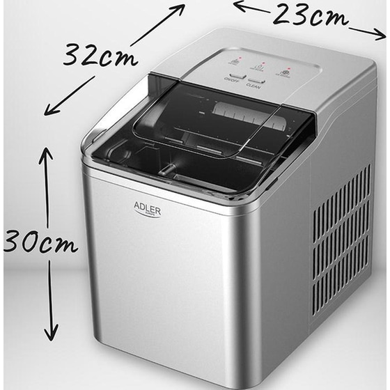 Παγομηχανή ADLER AD-8086 100 W 1.5 L Ασημί image 9