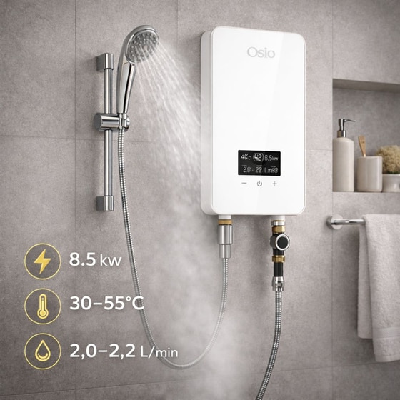 OSIO OHF-2880W Ηλεκτρικός Ταχυθερμαντήρας Μπάνιου με Οθόνη 8.500 W image 14