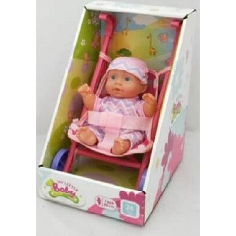 Κουκλα Σε Καροτσι Eddy Toys Baby Doll 20cm Pl