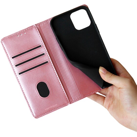 Θήκη Apple iPhone 14 - Sonique Vintage Magnet Book - Ροζ Χρυσό image 4