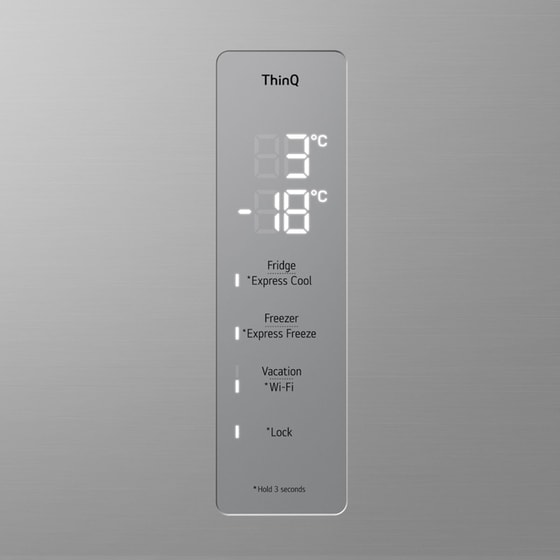 LG GBV7270DPY Total No Frost 387 Lt με ThinQ Ασημί Ψυγειοκαταψύκτης image 3