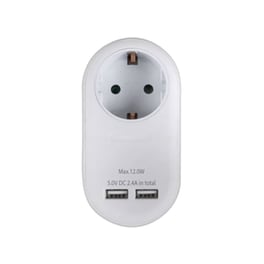 Μονόπριζο Sonora 1 Θέσης & 2x Usb - Λευκό