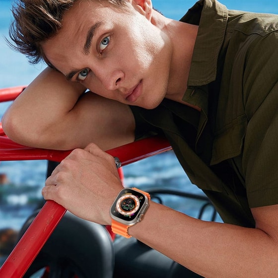 Λουράκι Tech-Protect Σιλικόνης για Apple Watch 49mm - Πορτοκαλί image 1