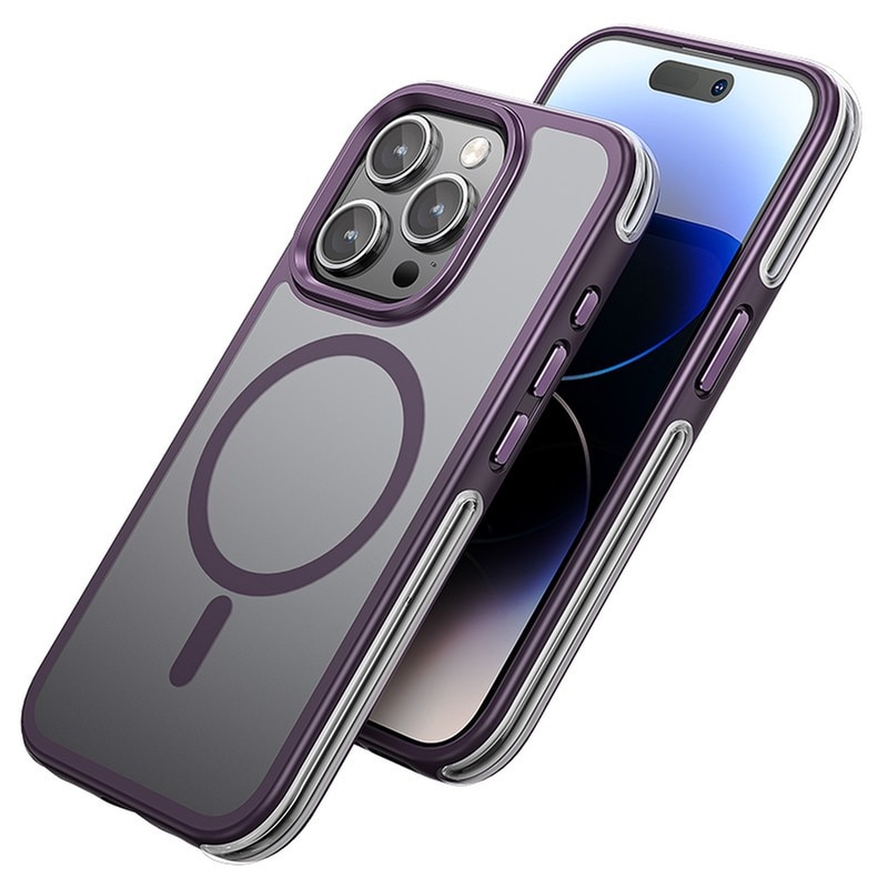 HOCO Θήκη Apple iPhone 15 Pro - Hoco Flexible Airbag 6m Anti-Fall Series με MagSafe - Μωβ
