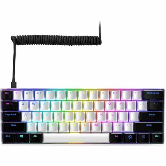 Sharkoon Skiller SGK50 S4 Μηχανικό Ενσύρματο πληκτρολόγιο με RGB φωτισμό Λευκό (US) image 1
