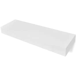 Ράφια Τοίχου VidaXL με Συρτάρι από MDF 80x25x8 cm 2 Τμχ - Λευκό