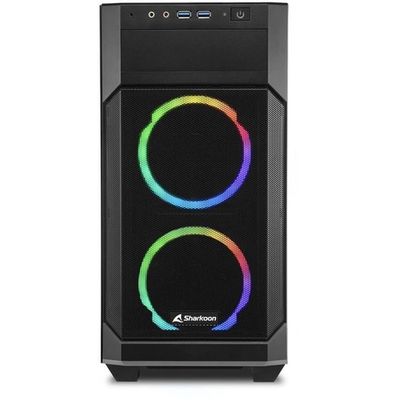 Κουτί Desktop Sharkoon V1000 RGB Midi Tower - Μαύρο image 2