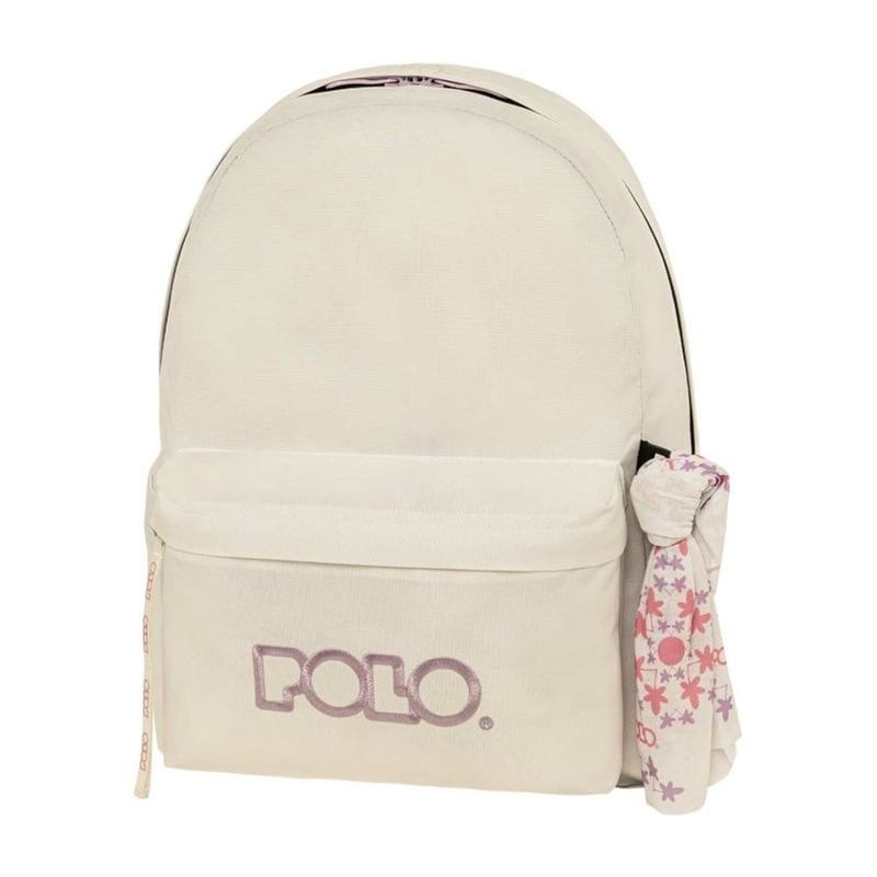 Τσάντα Polo Πλάτης Original Scarf Λευκό-Λιλά