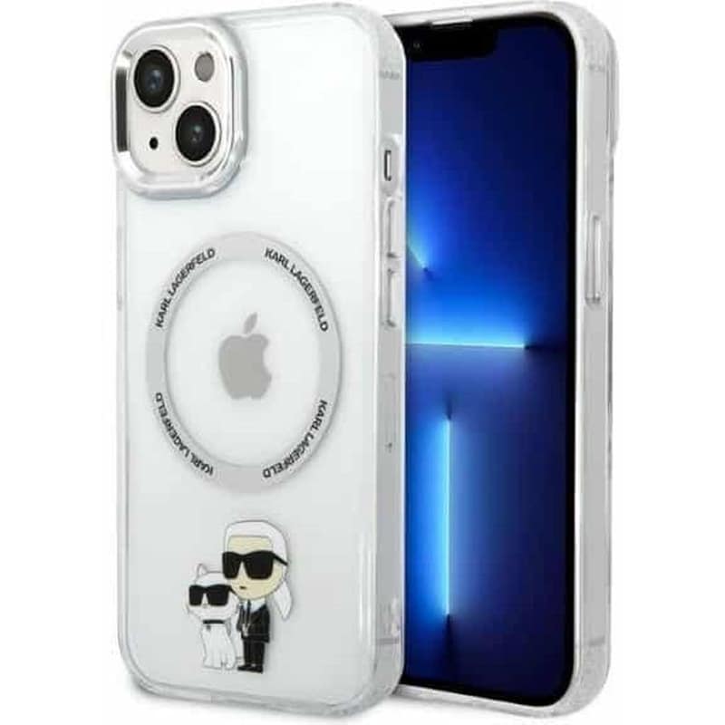 KARL LAGERFELD Θήκη Apple iPhone14 Plus - Karl Lagerfeld Choupette με MagSafe - Clear