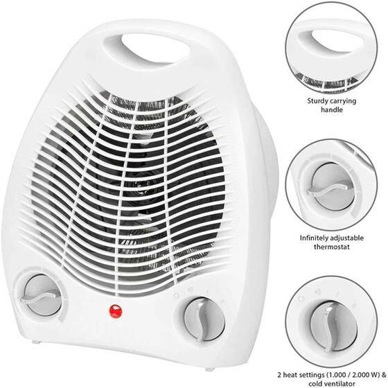 CROWN CFH-269 2000W Αερόθερμο Μπάνιου Δαπέδου Λευκό image 4