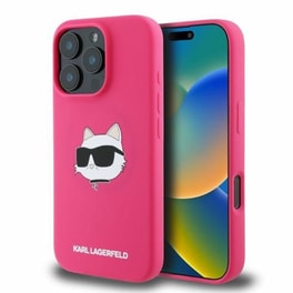 Θήκη Apple iphone 16 Pro Max - Karl Lagerfeld  Silicone Choupette Head Print - Ροζ