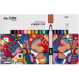 Μαρκαδόροι Ζωγραφικής Carioca Fiber-Tip (18 Τεμάχια)