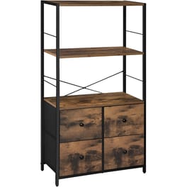 Ραφιέρα Vasagle MDF/Μεταλλική 63x30x120cm - Μαύρο/Καφέ