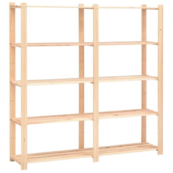 Vidaxl Ραφιέρα 5 Επιπέδων 500 Κ. 170 X 38 X 170 Εκ. Μασίφ Ξύλο Πεύκου image 0