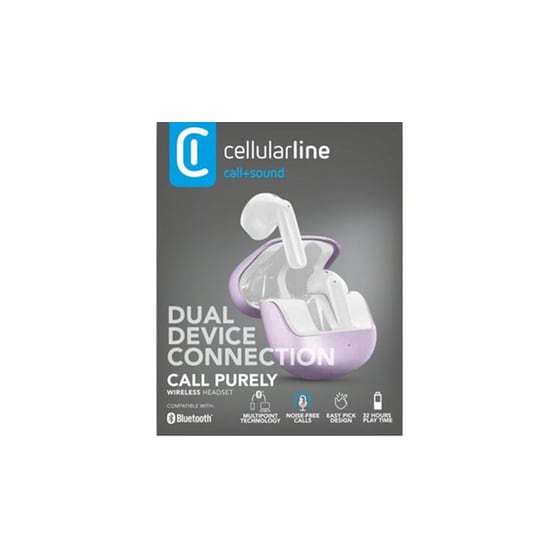 Ακουστικά bluetooth Cellular Line Call Purely - Μωβ/Λευκό image 3