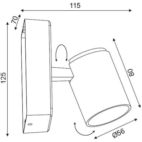 Σποτ Μονόφωτο Aca Disco Ra311s13wg από Αλουμίνιο - Λευκό image 1