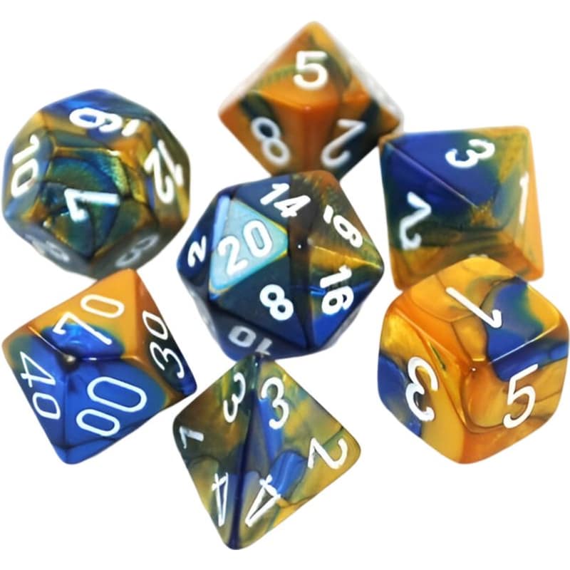 CHESSEX Chessex Gemini - Blue-gold/White CHESSEX