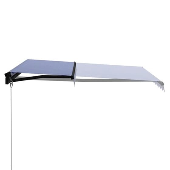 Τέντα Vidaxl Συρόμενη Χειροκίνητη 350x250cm - Λευκό/Μπλε image 2