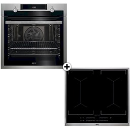 AEG IKE64450XB & BEE435111M 72 Lt Inox Eντοιχιζόμενο Σετ Φούρνος και Εστία