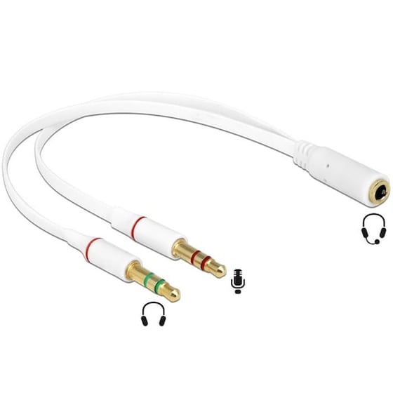 Delock Adapter 3.5 Mm 4-pin Stereo Jack F To 2x3.5mm 4-pin Stereo Jack M (65585) image 0