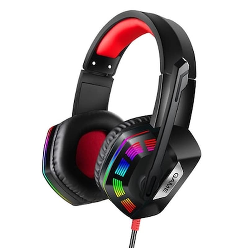 ANDOWL Andowl Q-E6 Gaming Ενσύρματα Ακουστικά 3.5mm/USB με RGB Φωτισμό - Μαύρα