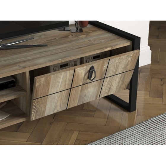 Έπιπλο Τηλεόρασης 24Mall Firma από Μοριοσανίδα 184.5x34x45 cm - Μπεζ image 4