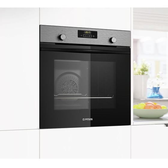 PITSOS H20M41X3 & CRS645T06 71 Lt Inox Εντοιχιζόμενος Σετ Φούρνος και Εστία image 3