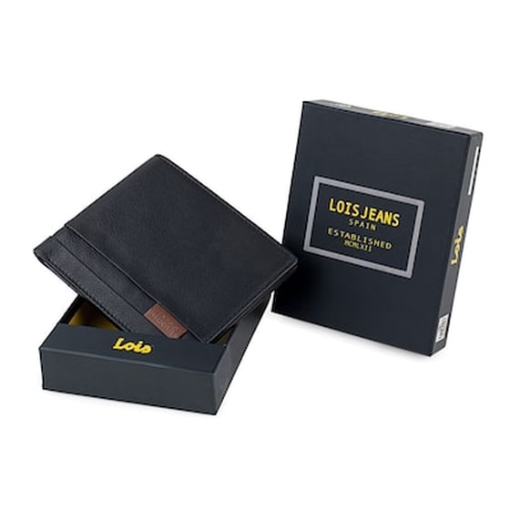 Πορτοφόλι Ανδρικό Δερμάτινο Lois Μαύρο image 2