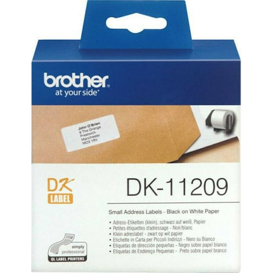 Αυτοκόλλητες Ετικέτες Ρολό Brother DK-11209 Small  29x62mm - Λευκό image 1
