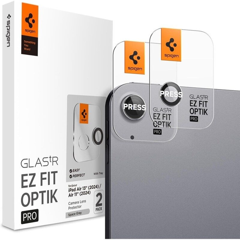 Αντιχαρακτικό Γυαλί Προστασίας Apple Ipad Pro 13 2024 / Pro 11 2024 - Spigen Glas.tr Ez Fit Optik Metal Camera Lens Protector Για Φακό Κάμερας - Silver (agl07796)