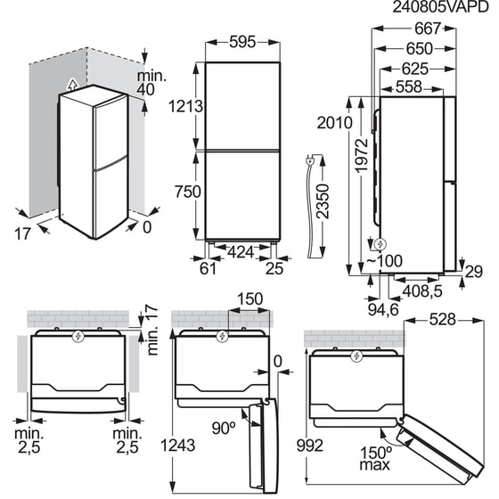 ELECTROLUX LNT7ME36X3No Frost 367 Lt Ασημί Ψυγειοκαταψύκτης image 9