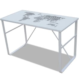 Γραφείο Μελέτης VidaXL από Γυαλί 120x60cm - Λευκό