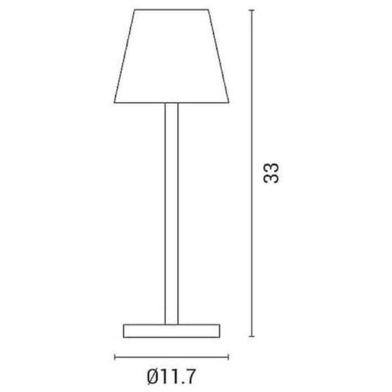 Πορτατίφ Led Eurolamp 144-70001 Επαναφορτιζόμενο από Αλουμίνιο - Μαύρο image 1