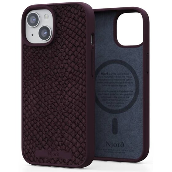 Θήκη Apple iPhone 15 - Njord Salmon Leather MagSafe Case - Rust image 0