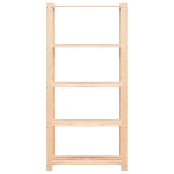 Vidaxl Ραφιέρες 5 Επιπέδων 3 Τεμ 250 Κ 80x38x170 Εκ Μασίφ Ξύλο Πεύκου image 4